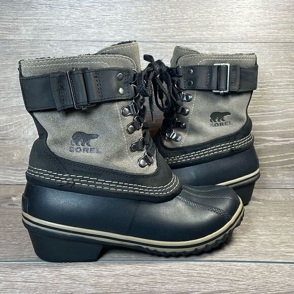 Sorel Winter Fancy Lace II Warm Waterproof Women’s Size 5 Black Kettle Boots - Picture 1 of 12